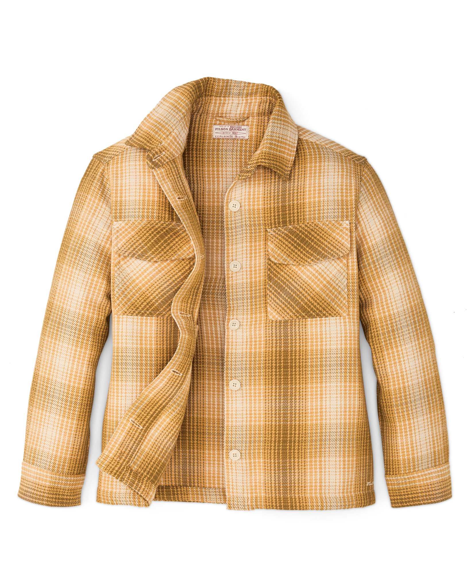 Women's Deer Island Jac-shirt - Ochre / Cream Plaid - Image 3