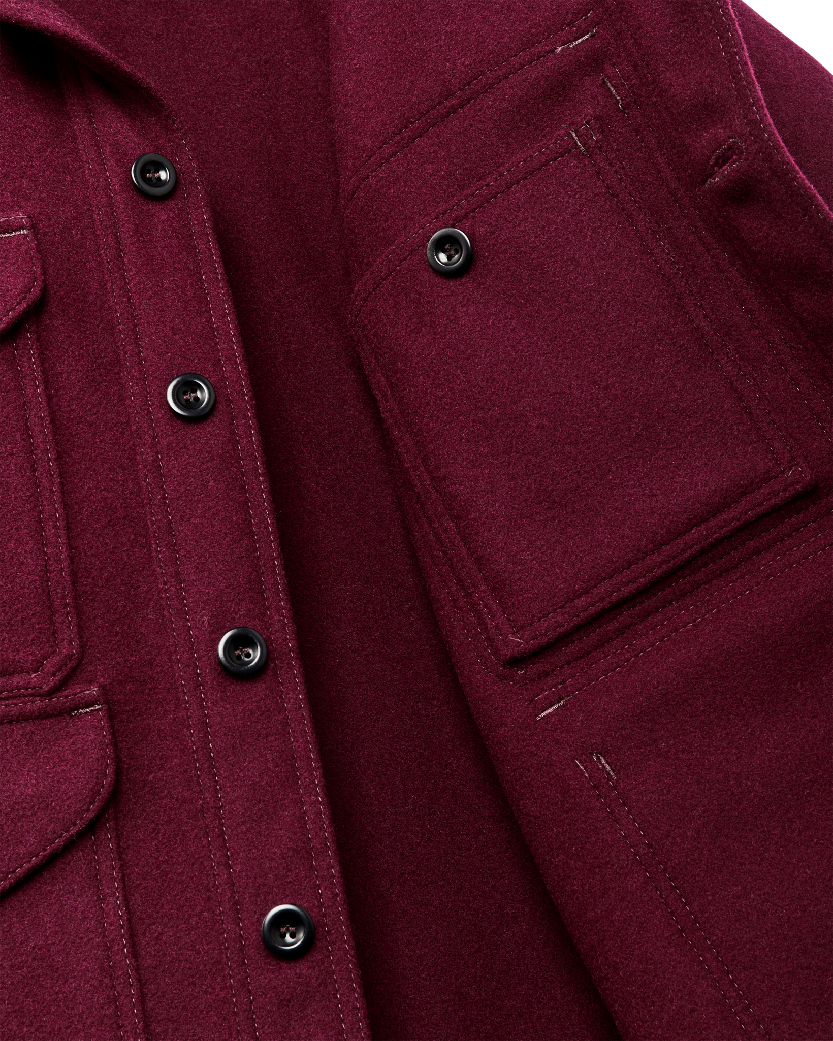 1940s Mackinaw Wool Cruiser Jacket - Wine - Image 8