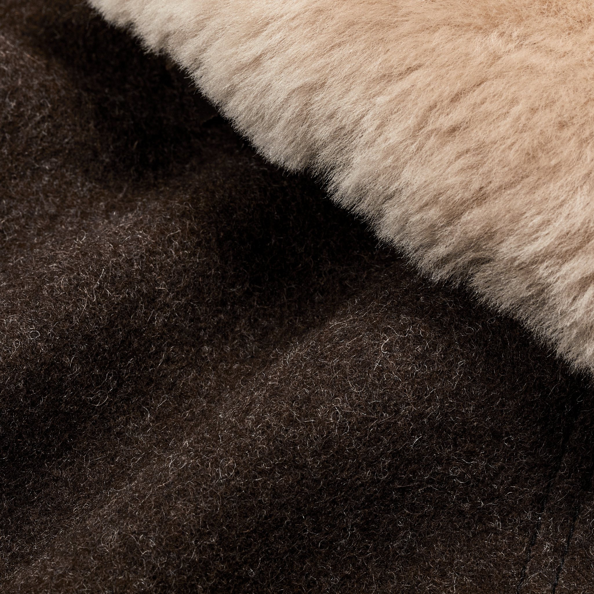 Women's Wool Trapper Coat - Brown - Image 8