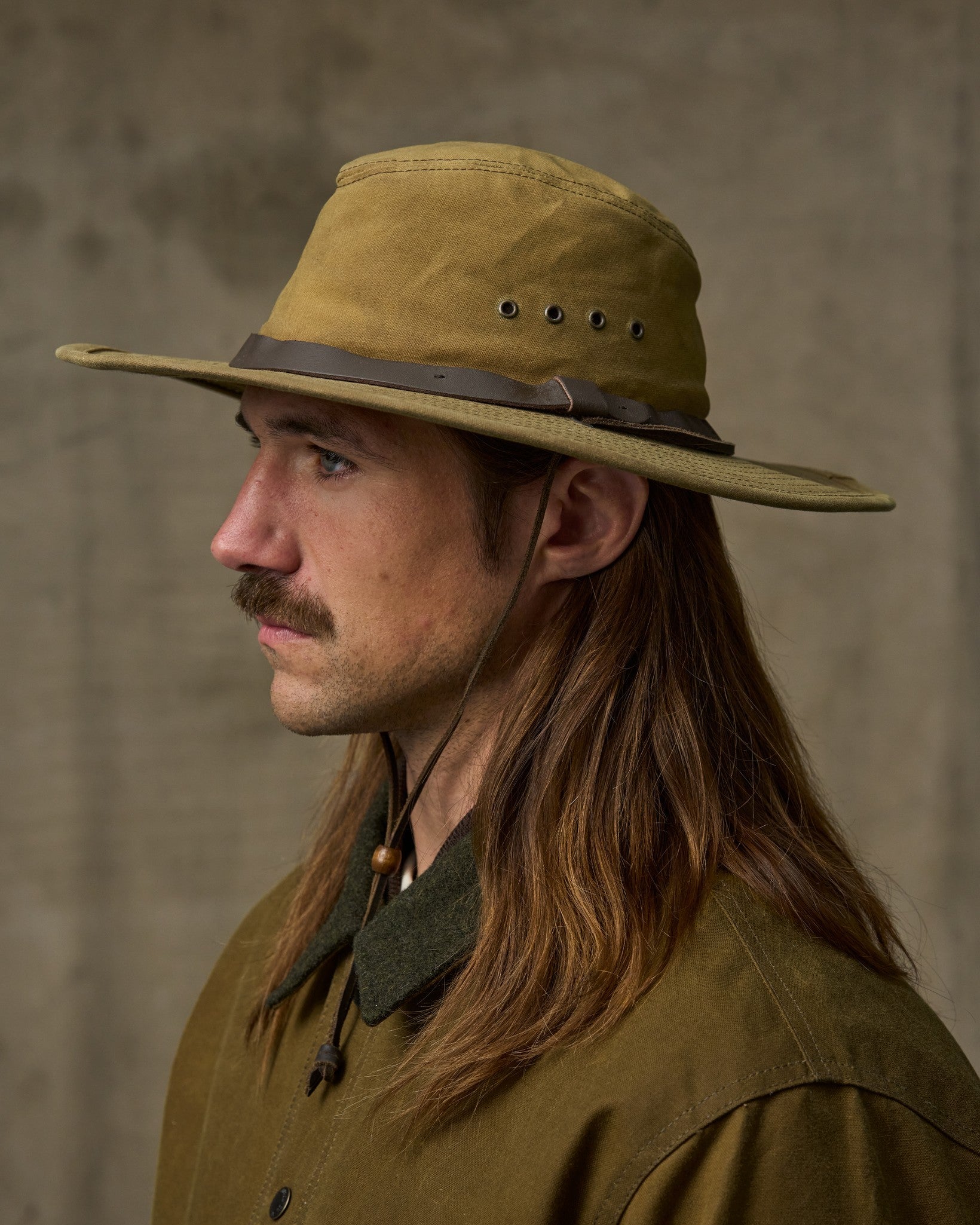 Tin Cloth Bush Hat - Dark Tan - Image 3