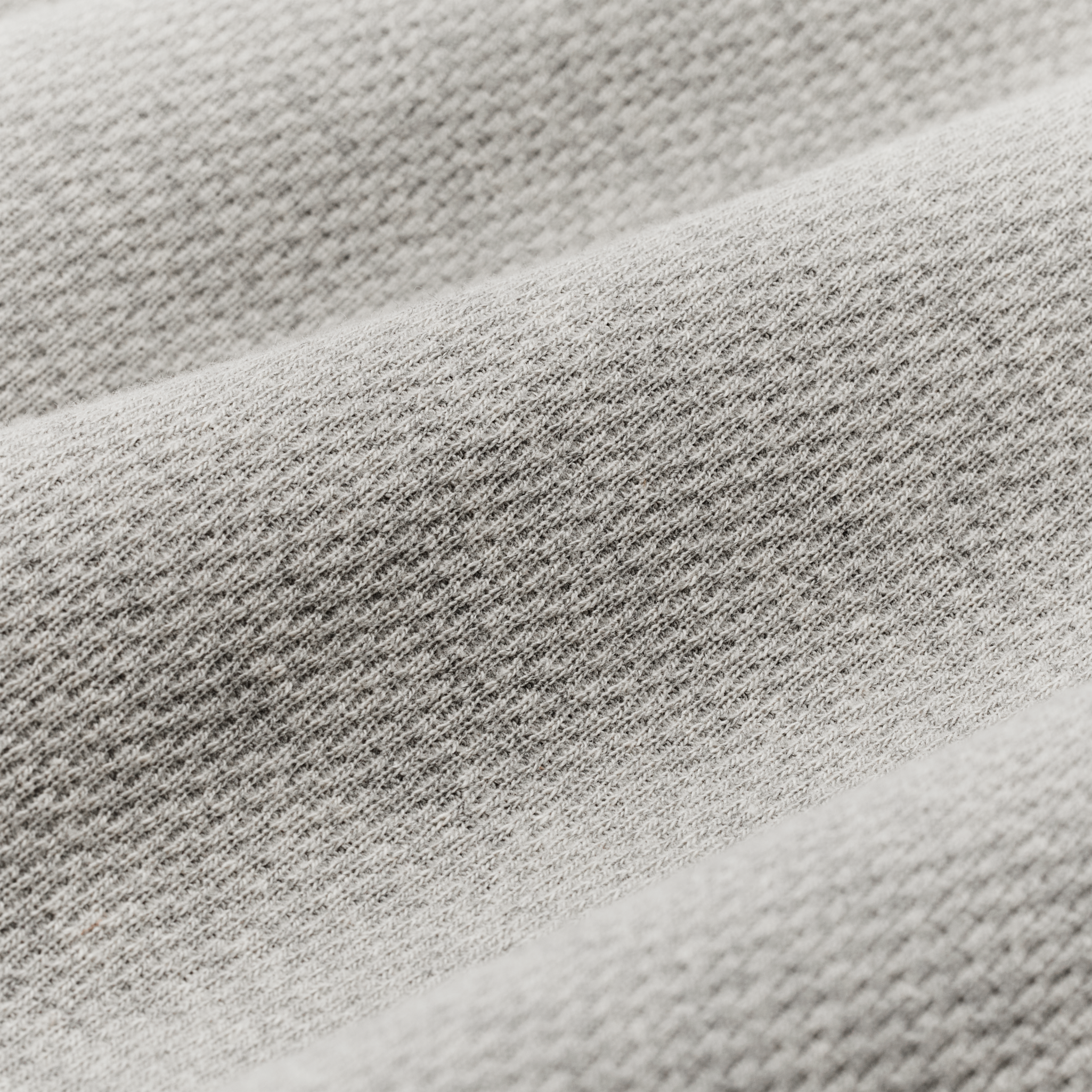 Waffle Knit Thermal Crewneck - Light Heather Gray - Image 7