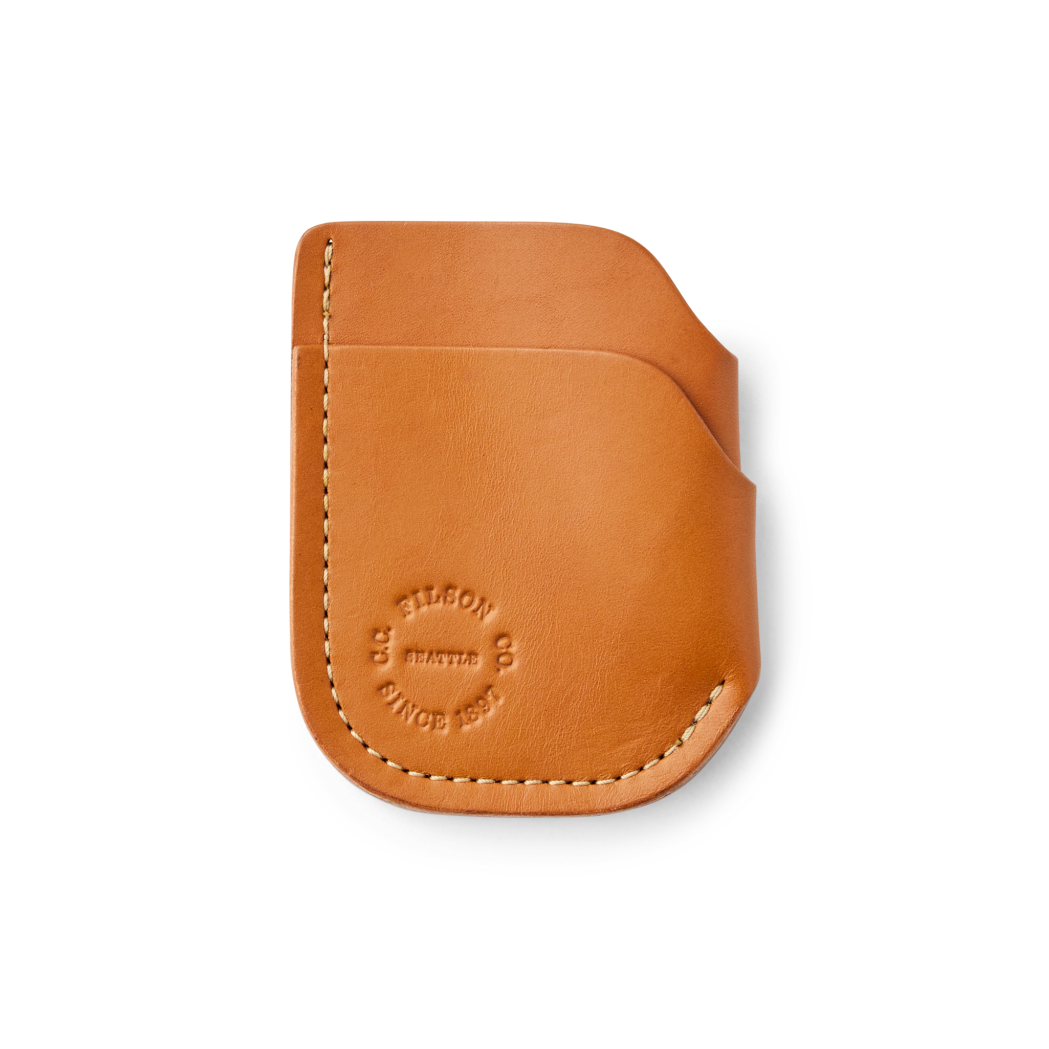 Bridle Leather Front Pocket Cash & Card Case - Tan Leather