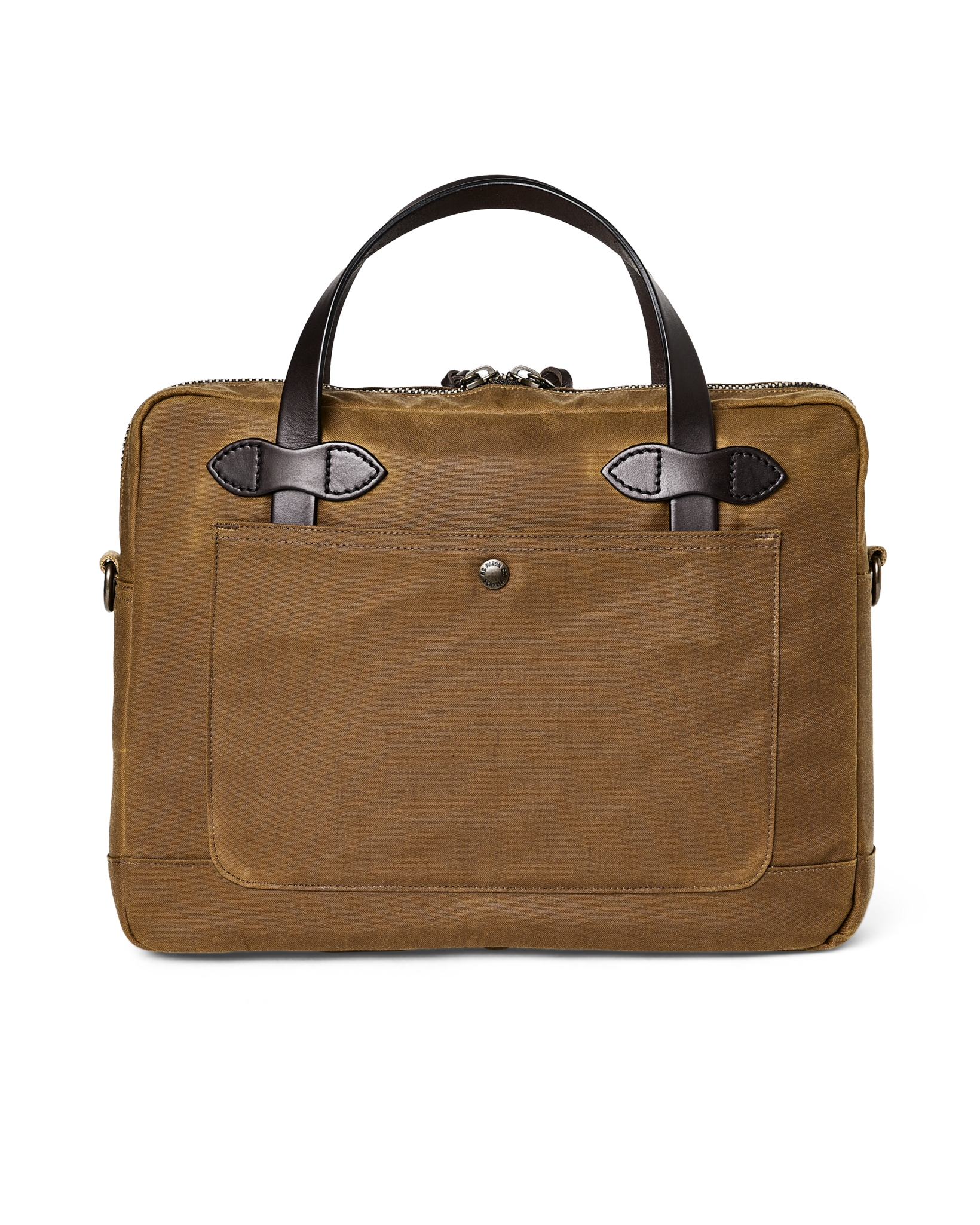 Tin Cloth Compact Briefcase - Dark Tan - Image 4