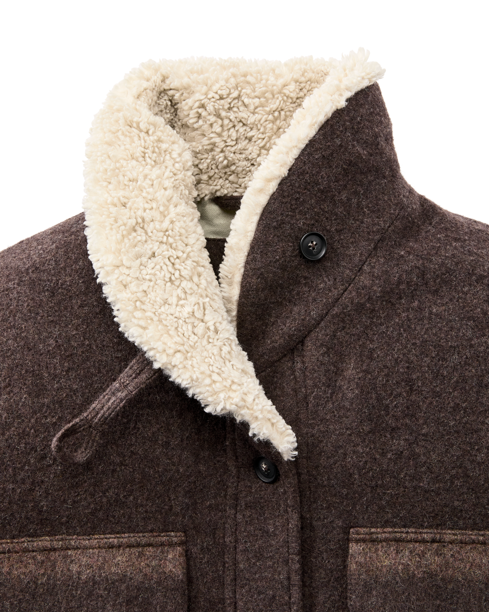 Women's Kodiak Shawl Collar Coat - Brown / Yellow Stripe - Image 8