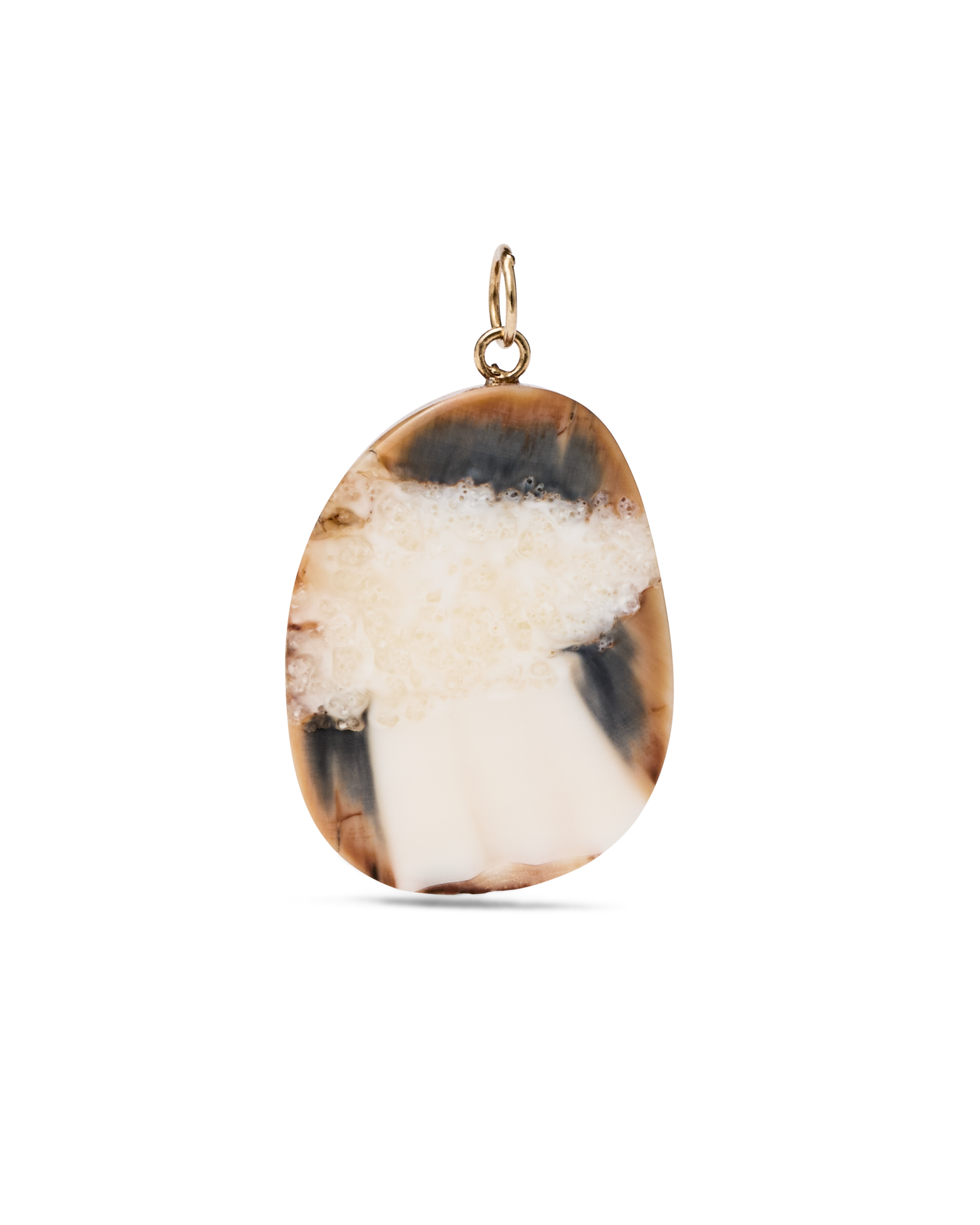 Ivory Jacks 14k Fossil Tusk Pendant - 14kyg - Image 3