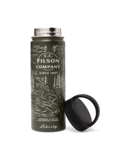 Insulated Water Bottle - Green / Wildlife