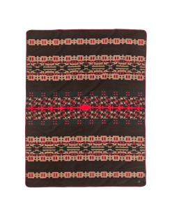 Wool-blend Blanket - Brown / Port Multi