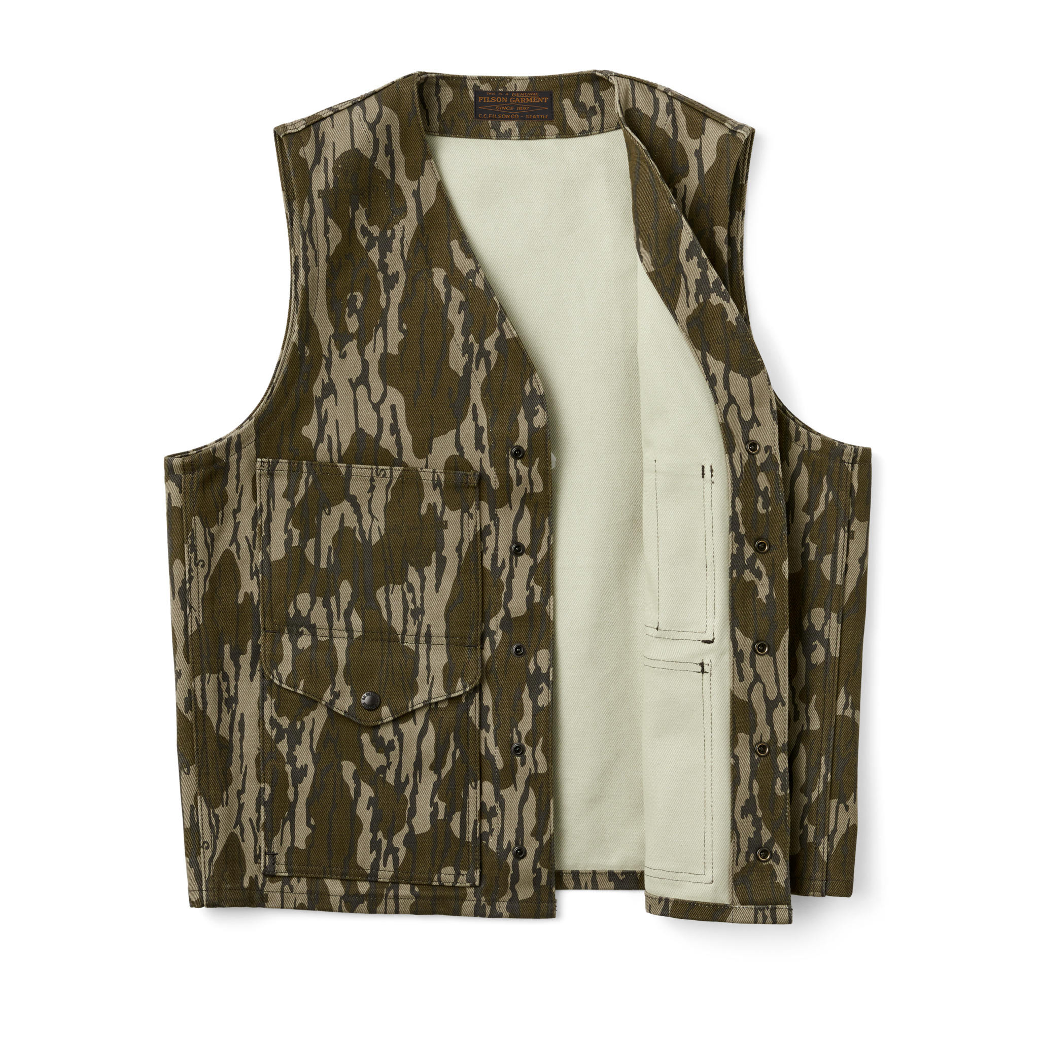 Rugged Twill Cruiser Vest - Mossy Oak Bottomland - Image 3