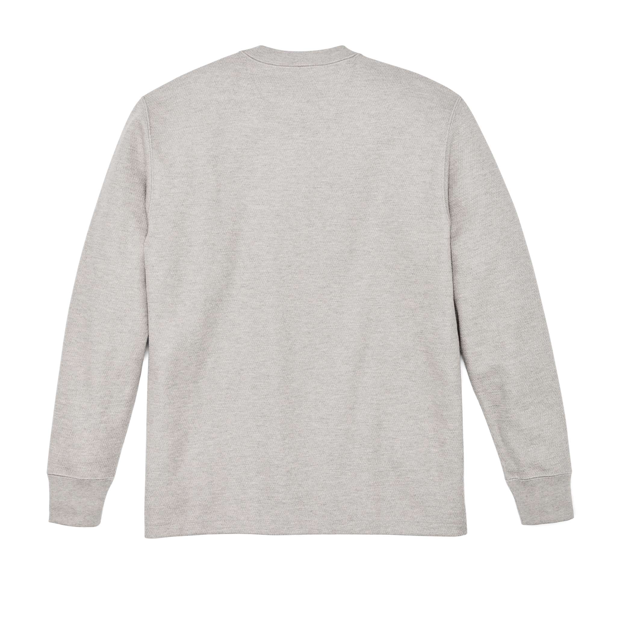 Waffle Knit Thermal Crewneck - Light Heather Gray - Image 4