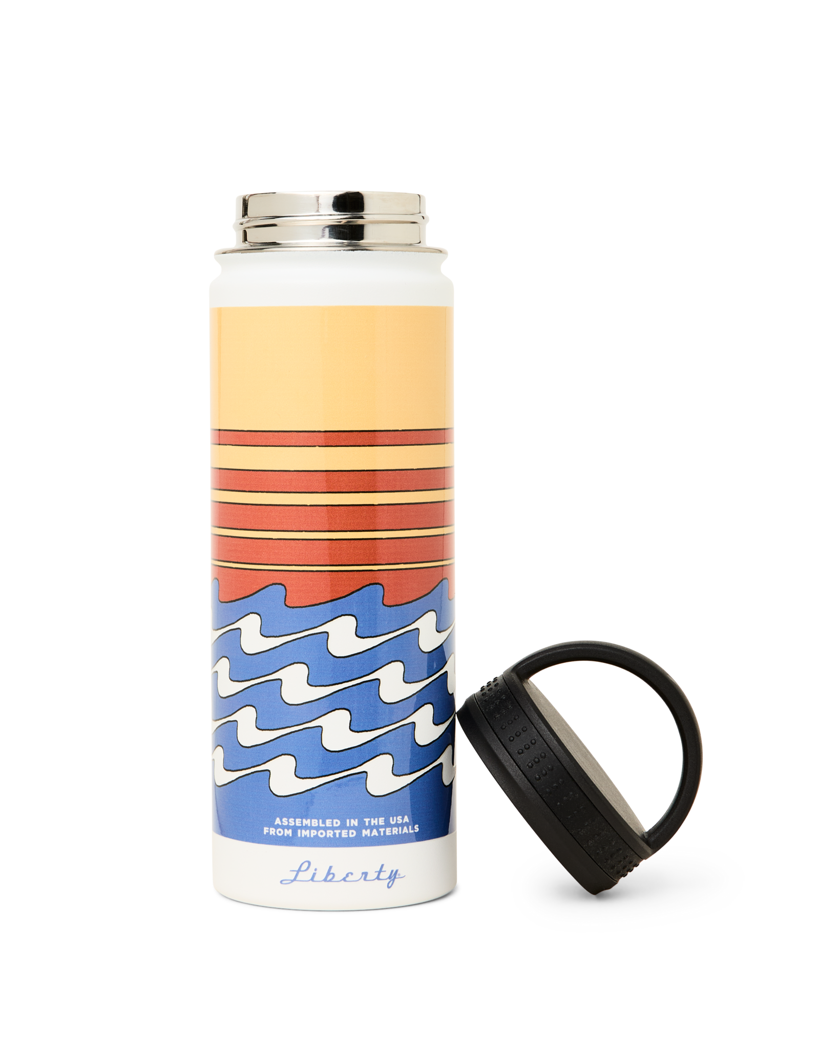 Insulated Water Bottle - White / Dusk Fish - Image 4