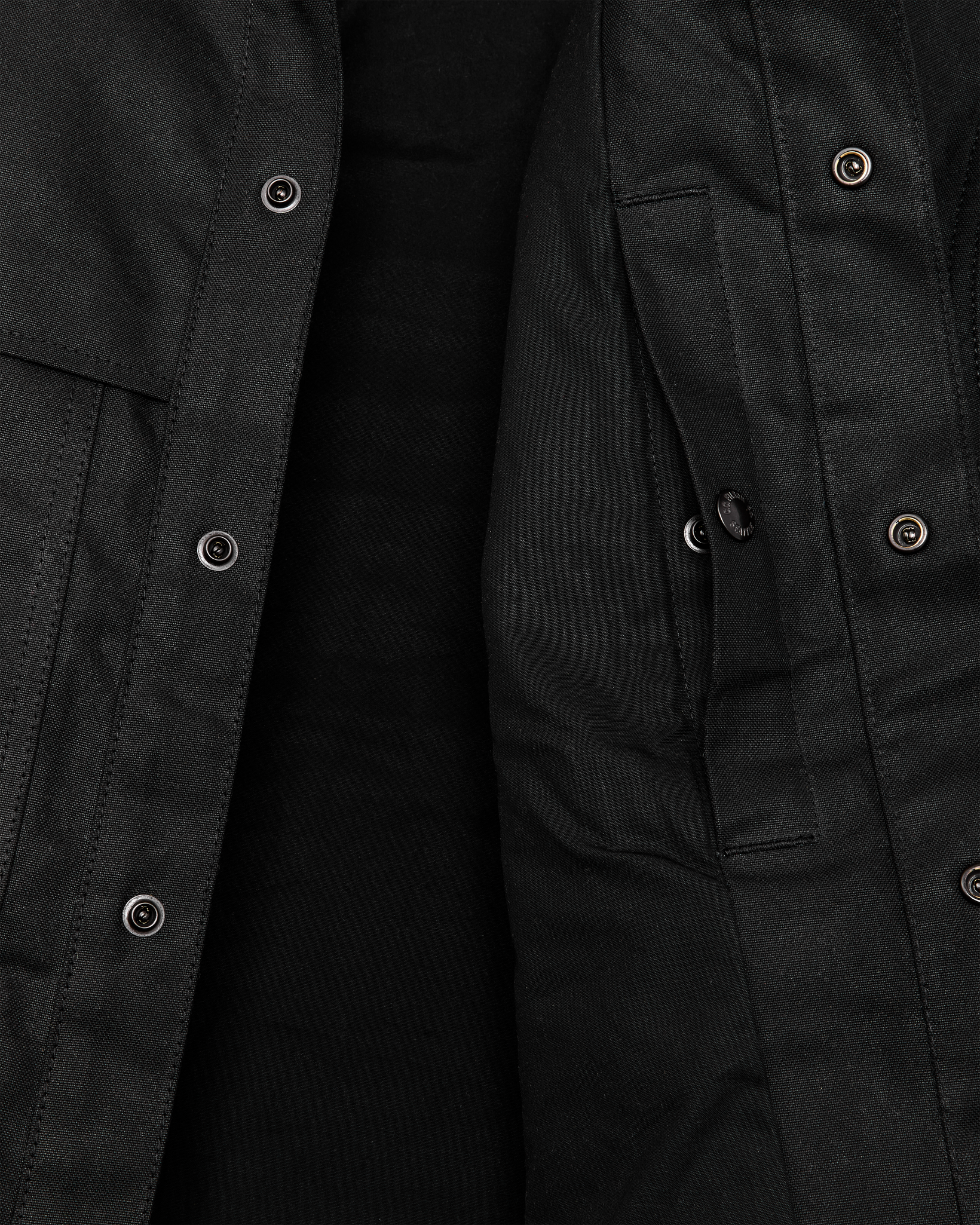 Lined Tin Cloth Cruiser Jacket - Black - Image 6