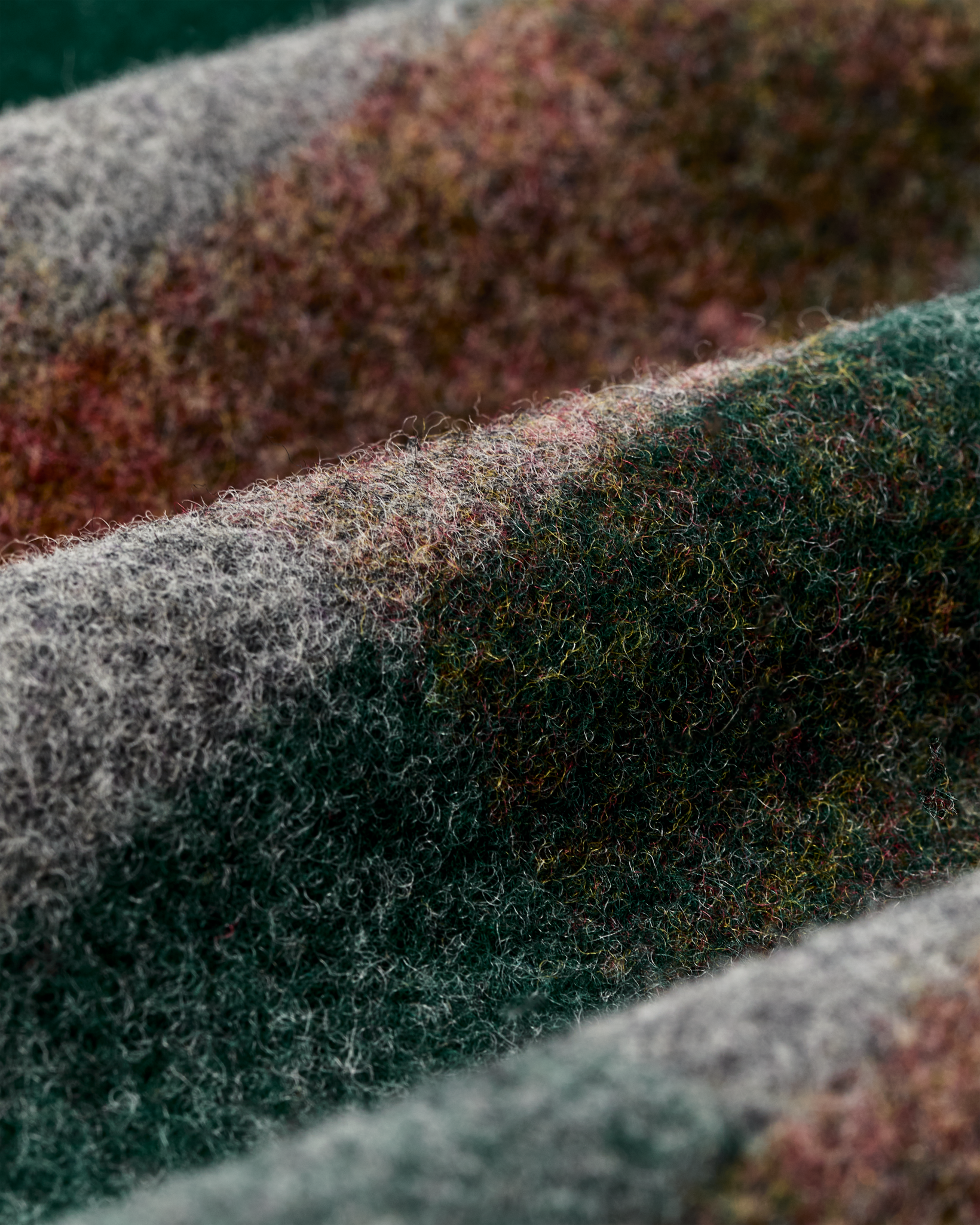 Mackinaw Wool Jac-shirt - Green / Orange / Gray Plaid - Image 5