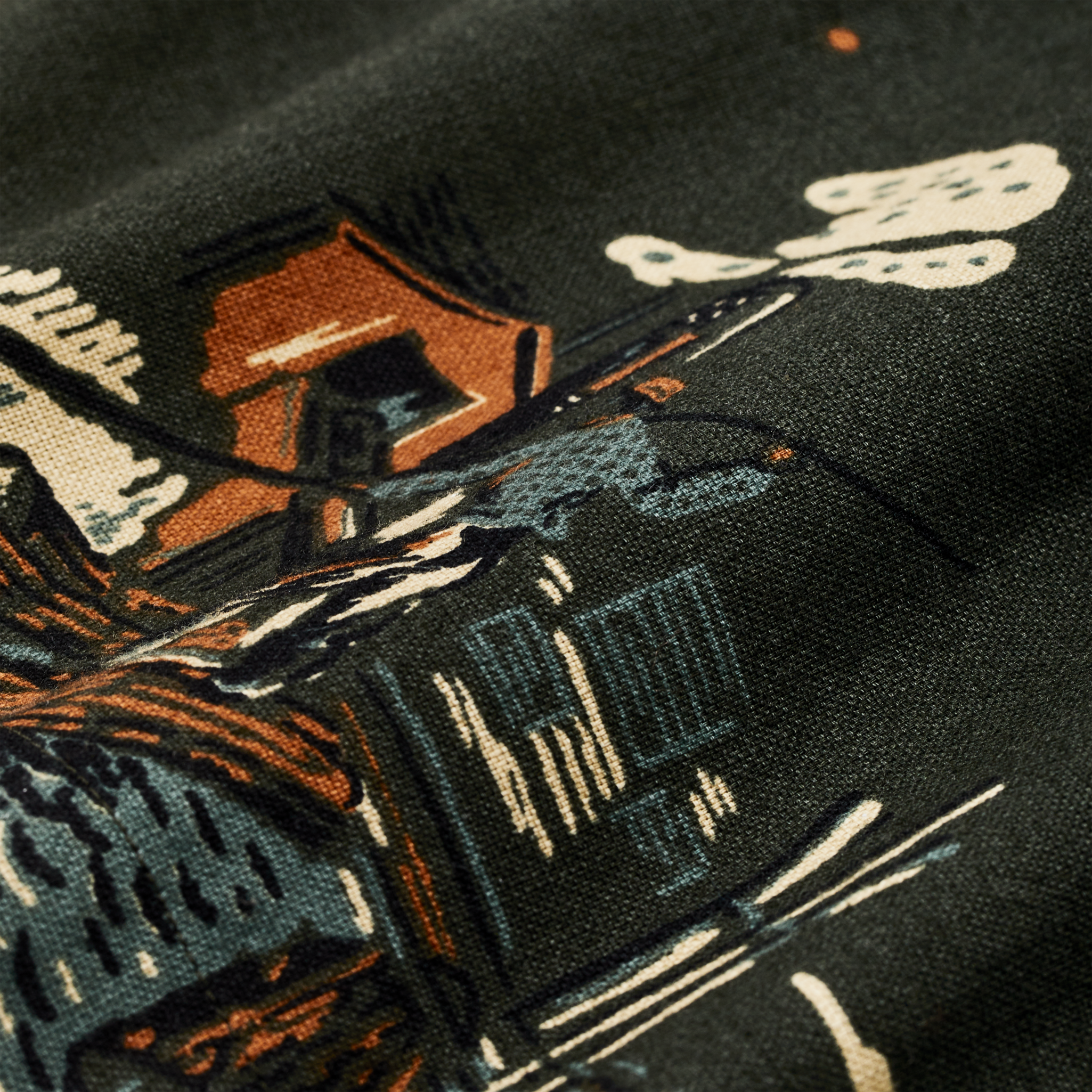 Elk Heights Camp Shirt - Green Northwest Scenic Print - Image 4