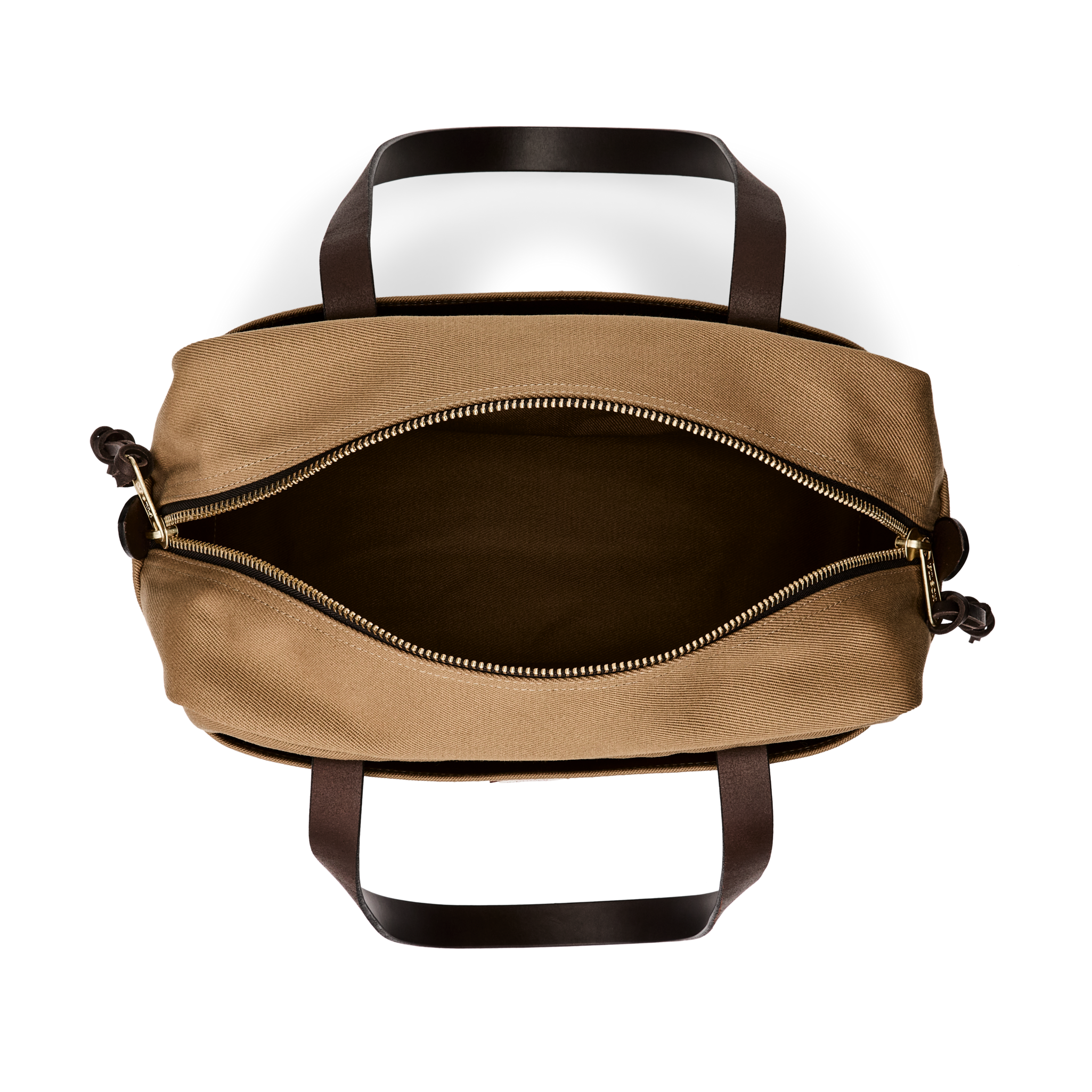 Rugged Twill Zipper Tote Bag - Tan - Image 3