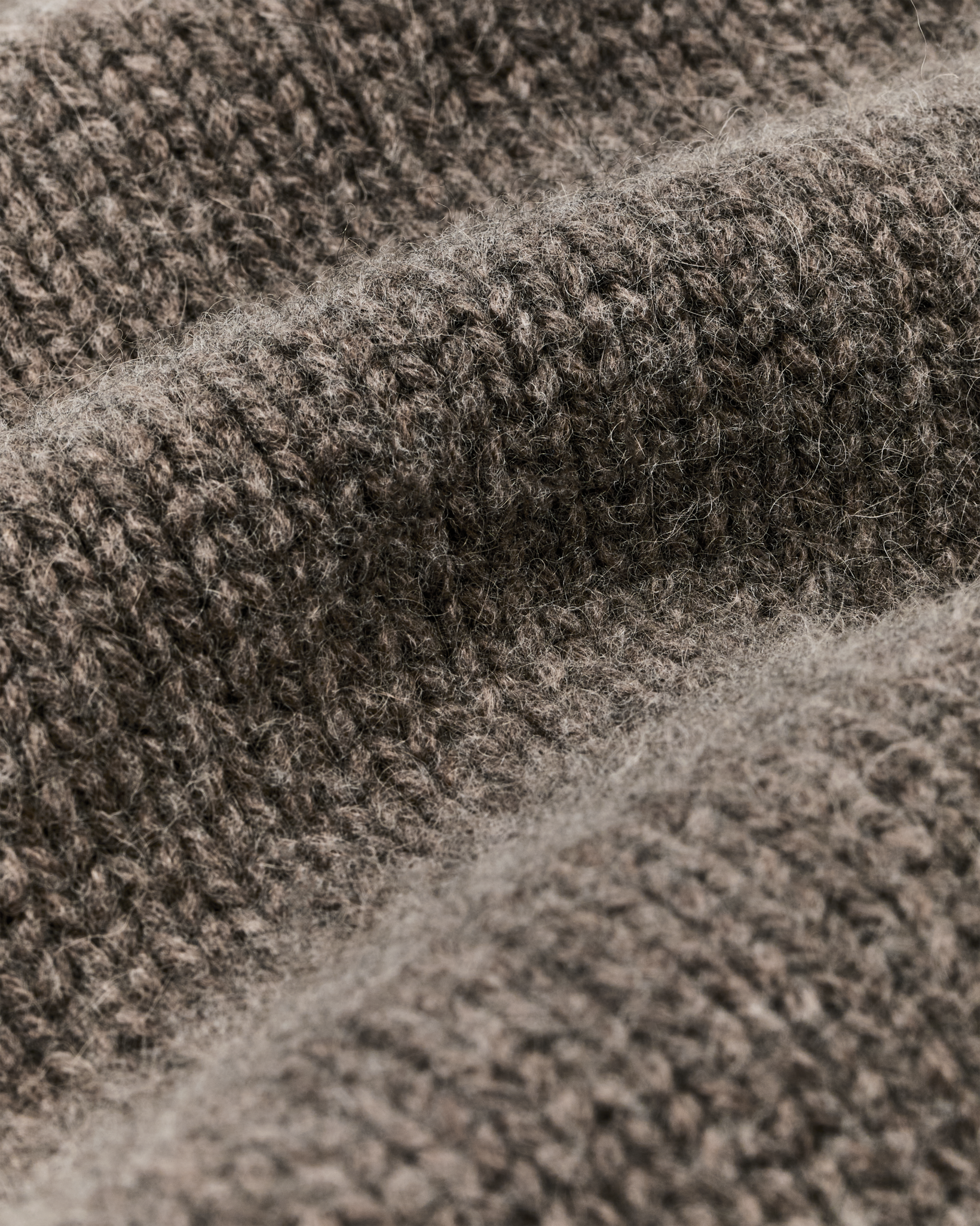 3-gauge Alpaca Blend Sweater - Bark Heather - Image 5