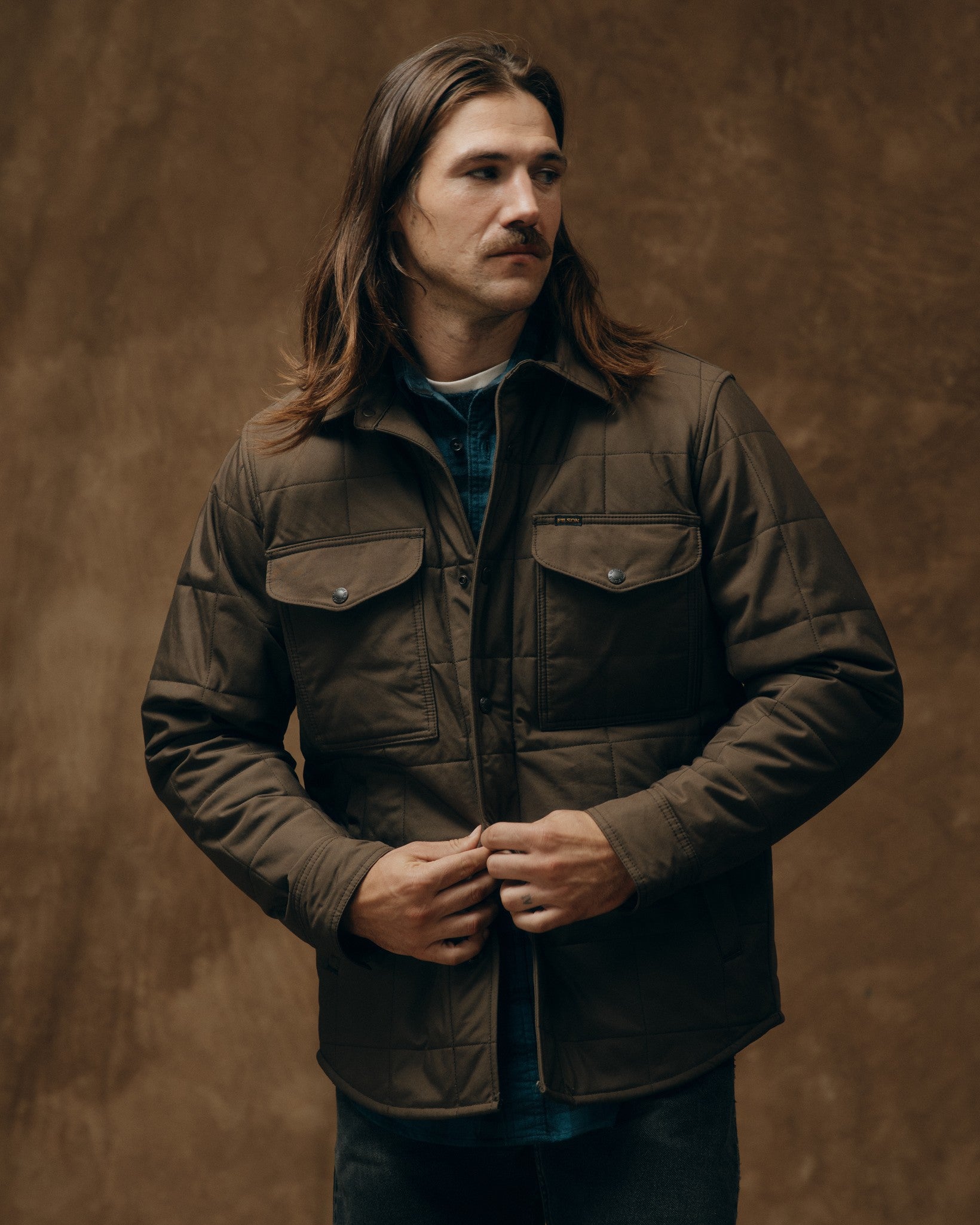 Cover Cloth Quilted Jac-shirt - Slate Black - Image 3