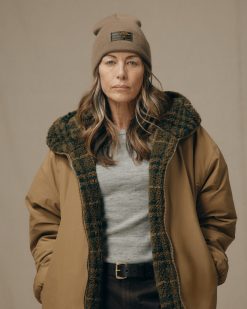 Women's Reversible Woolly Fleece Coat - Tan