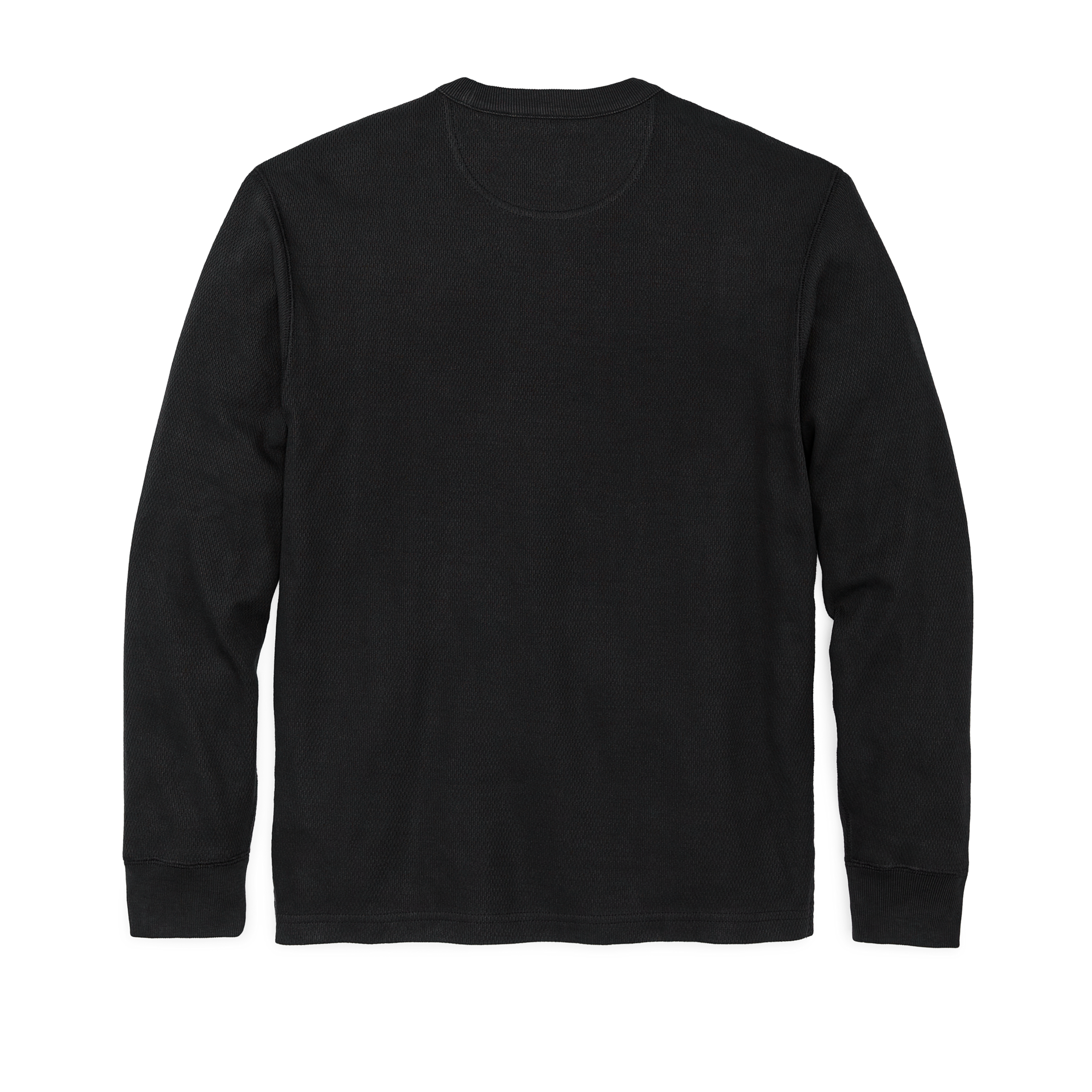 Waffle Knit Thermal Crewneck - Navy - Image 2