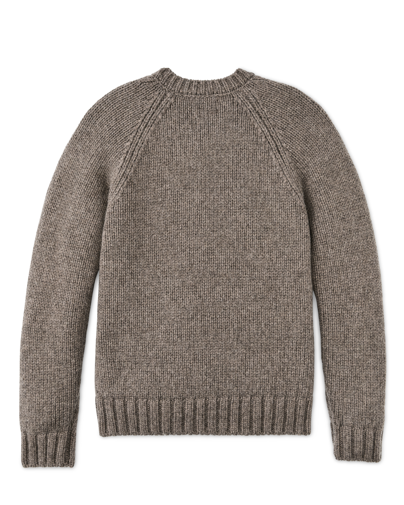 3-gauge Alpaca Blend Sweater - Bark Heather - Image 4