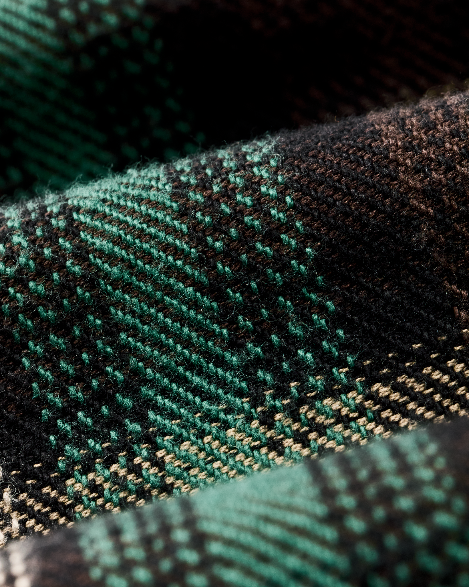 Vintage Flannel Work Shirt - Brown / Cream / Multi Plaid - Image 4