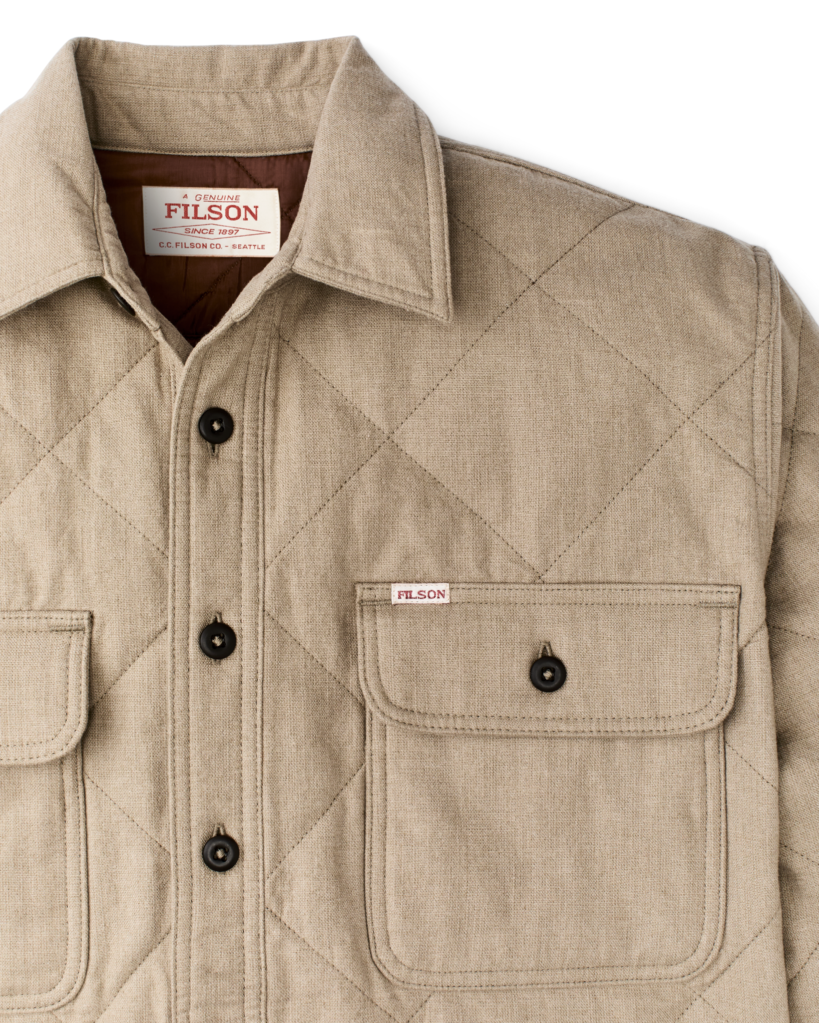 Insulated Flannel Shirt - Warm Khaki - Image 4
