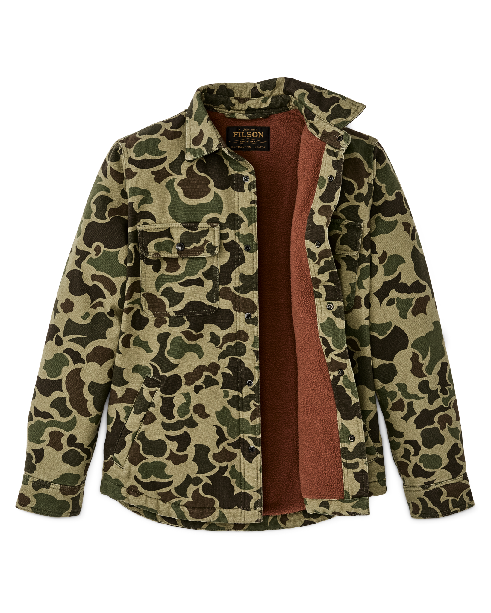 Fleece Lined Jac-shirt - Tundra Shrub Camo - Image 3