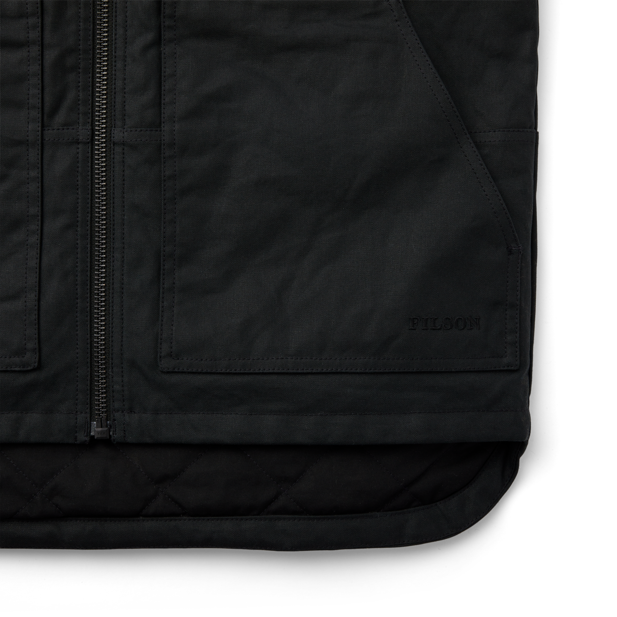 Tin Cloth Insulated Work Vest - Black - Image 7