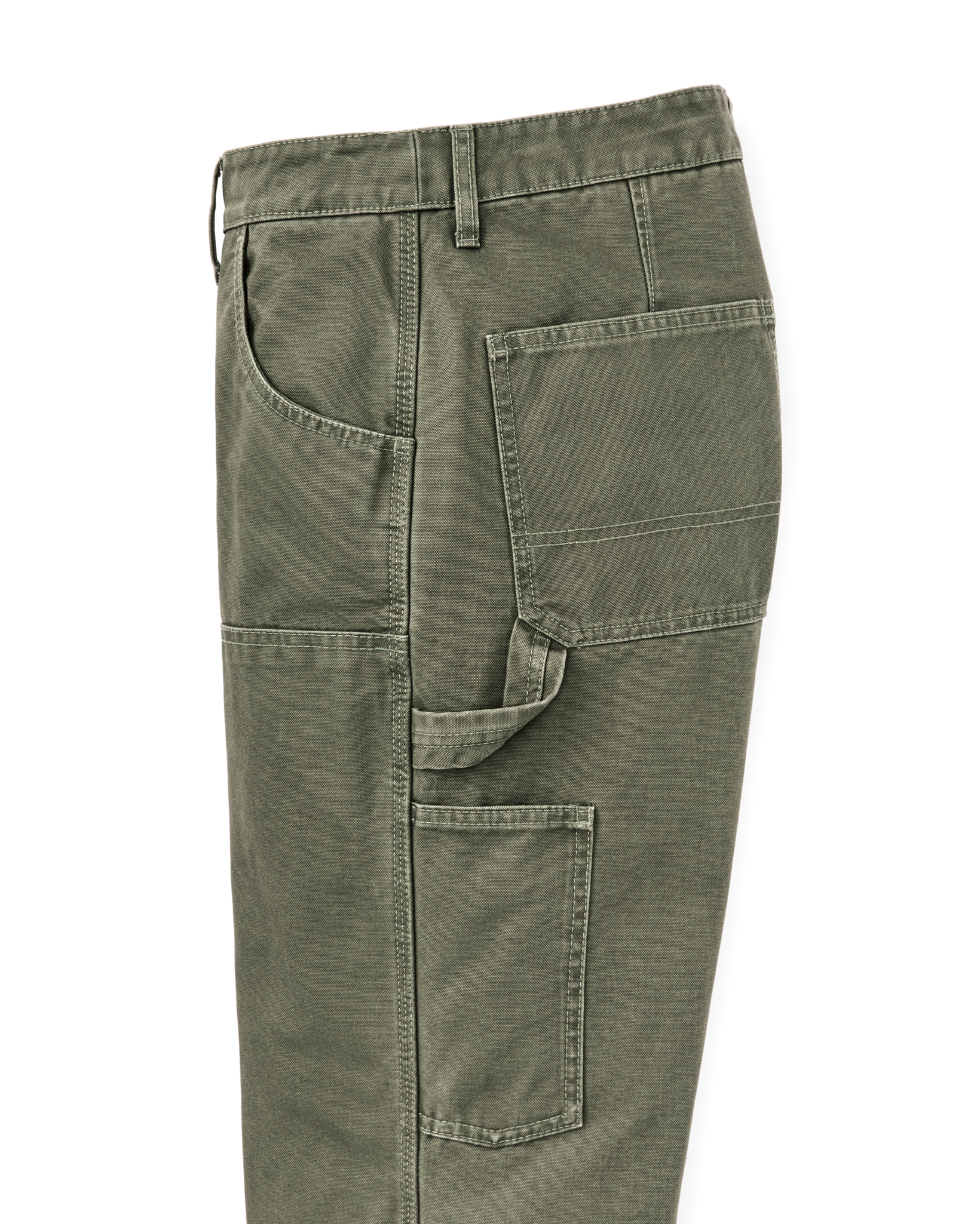 Women's Canvas Work Pants - Dark Olive - Image 5