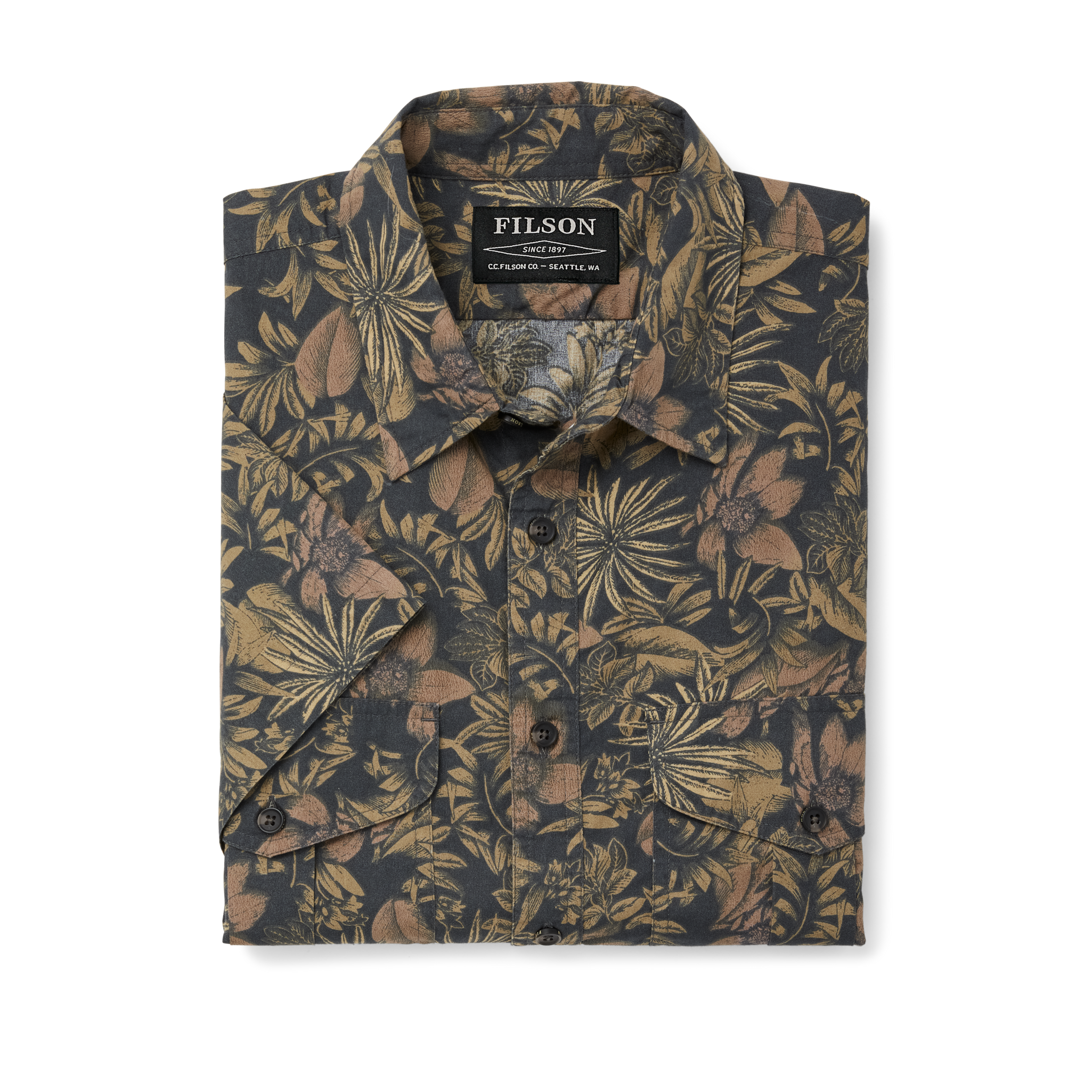 Filson's Washed Short Sleeve Feather Cloth Shirt - Palm - Image 3