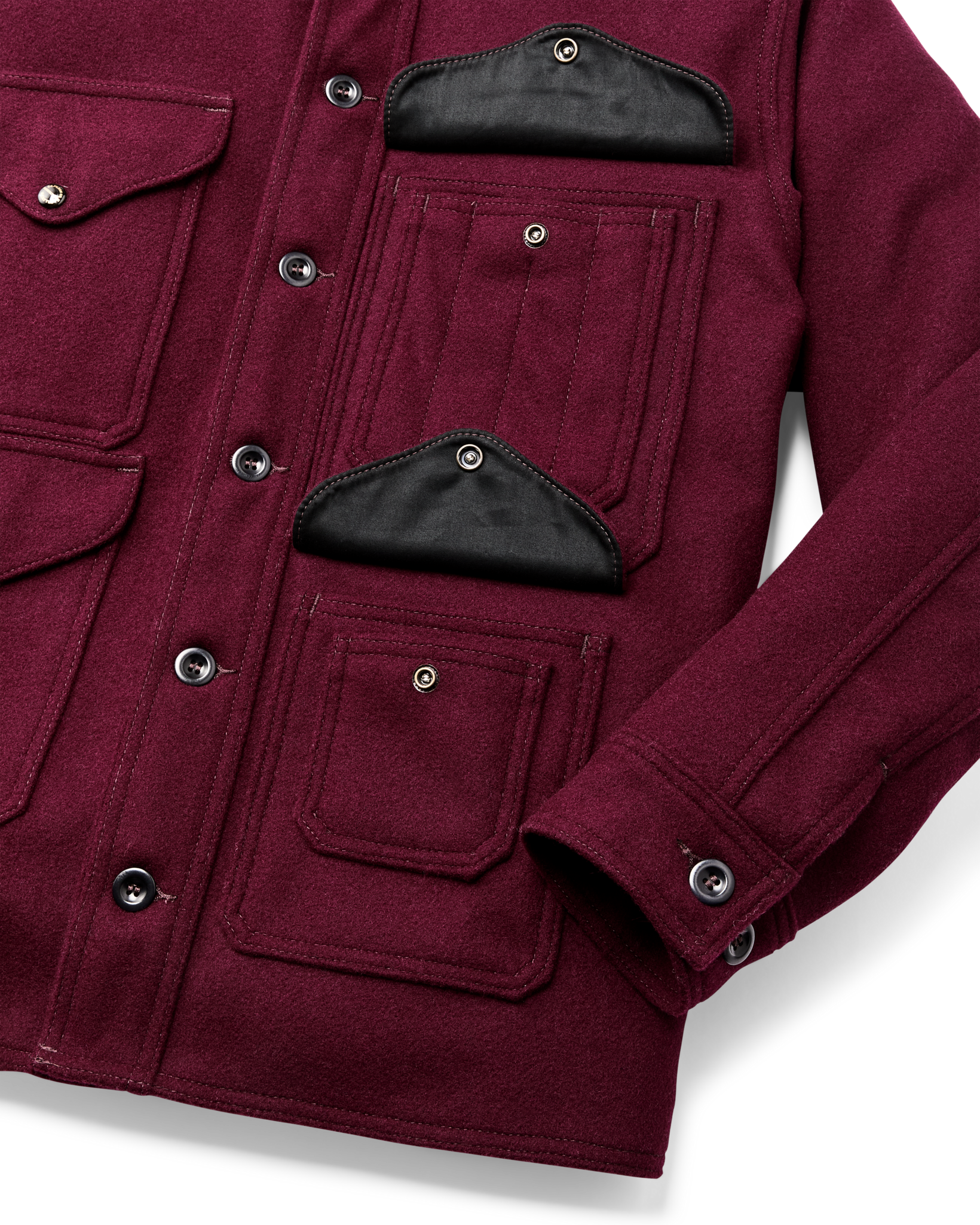 1940s Mackinaw Wool Cruiser Jacket - Wine - Image 7