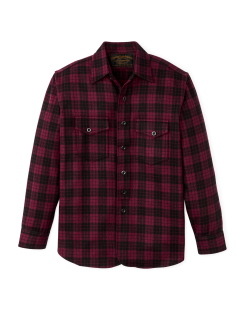 1922 Archive Wool Shirt - Deep Crimson / Black Plaid