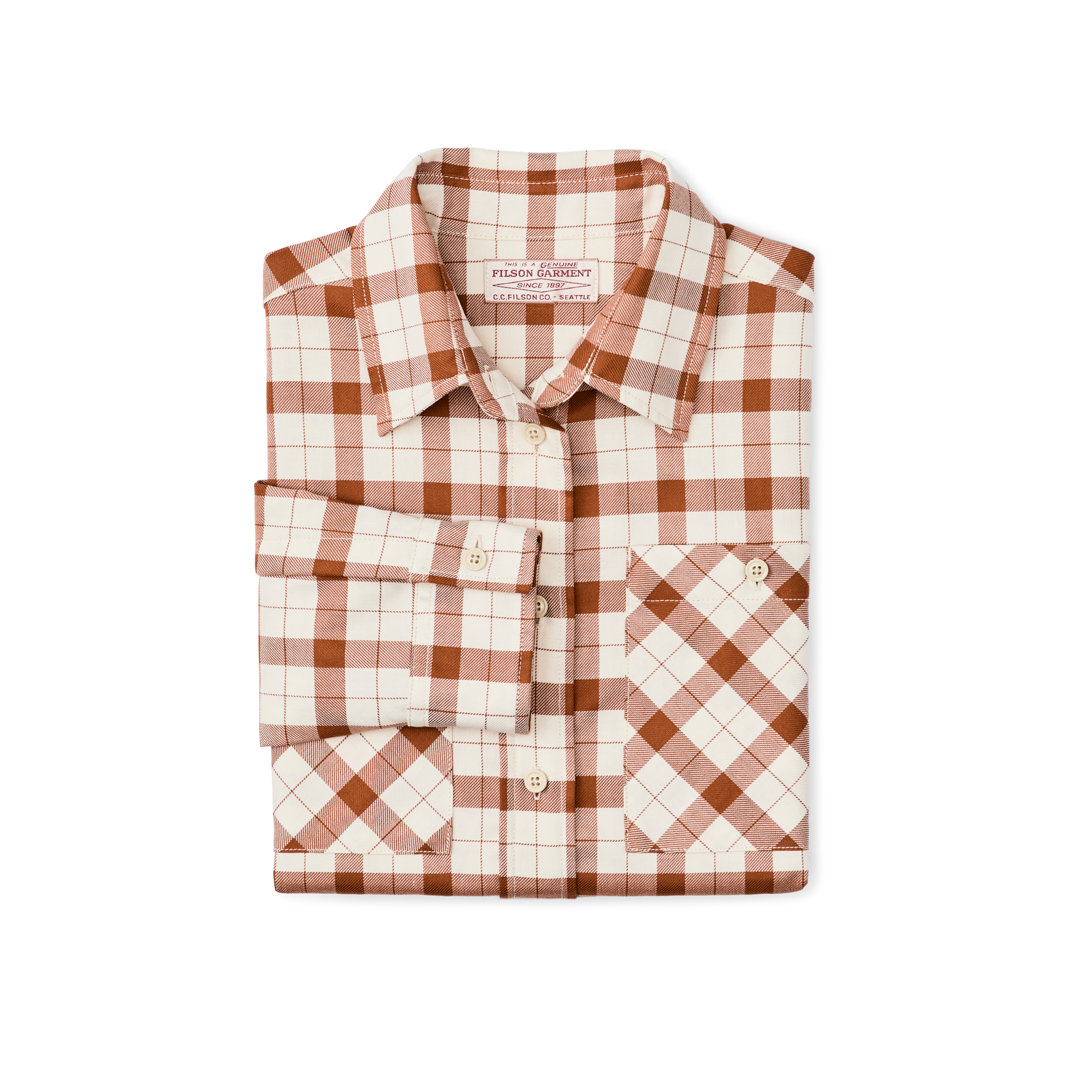 Women's Light Weight Alaskan Guide Shirt - Light Tan / Brown Plaid - Image 3