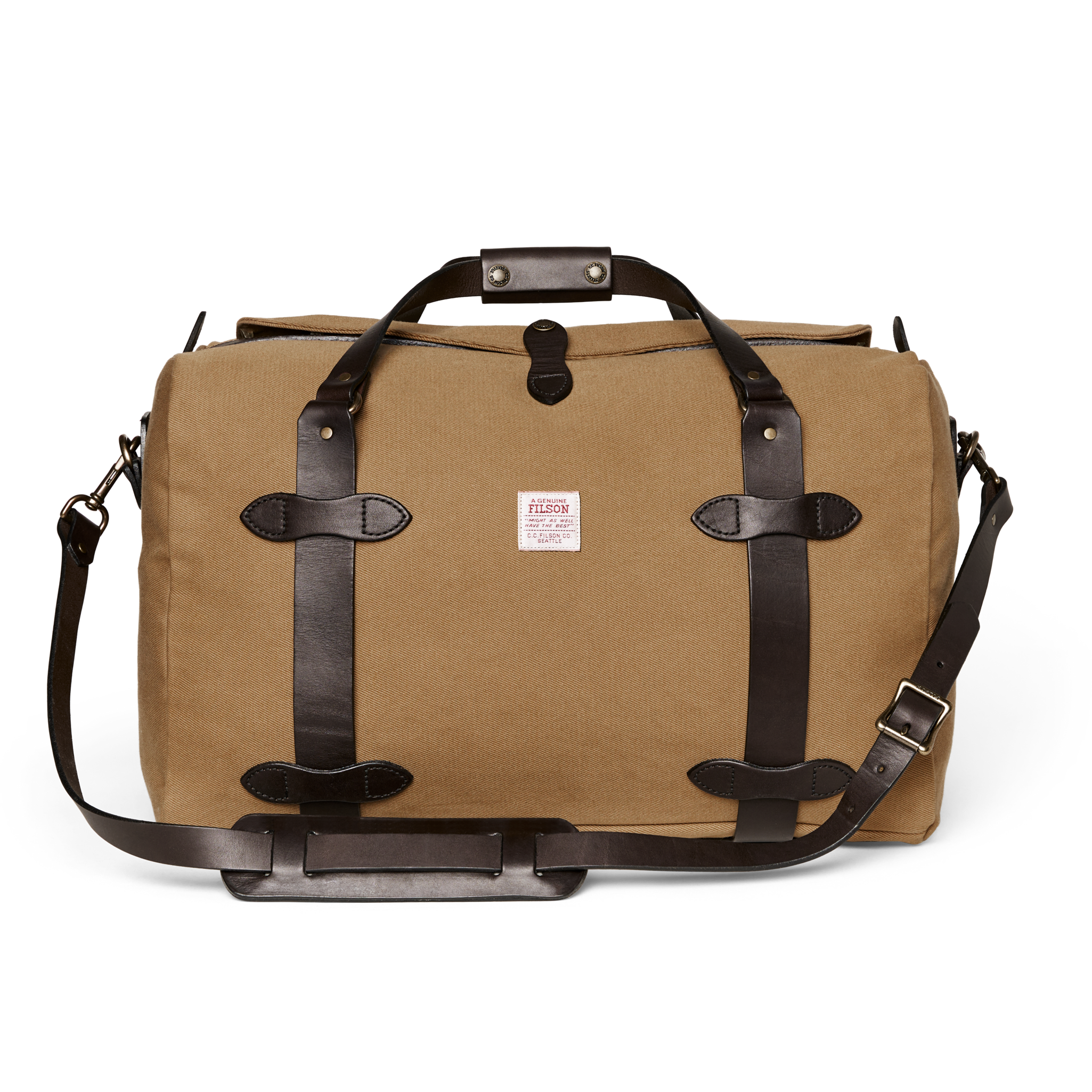 Medium Rugged Twill Duffle Bag - Tan - Image 3