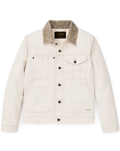 Rustic Canvas Short Cruiser Jacket - Natural Seed