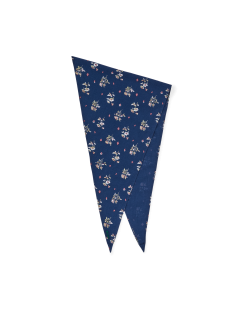 Triangular Bandana - Blue / Floral