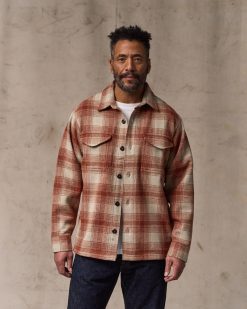 Wool Jac-shirt - Brick Multi Plaid