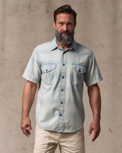 Short Sleeve Lightweight Alaskan Guide Shirt - Indigo Plaid