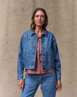 Women's Western Denim Jacket - Light Indigo