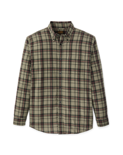 Madras Button-Down Shirt - Olive / Gravel Plaid